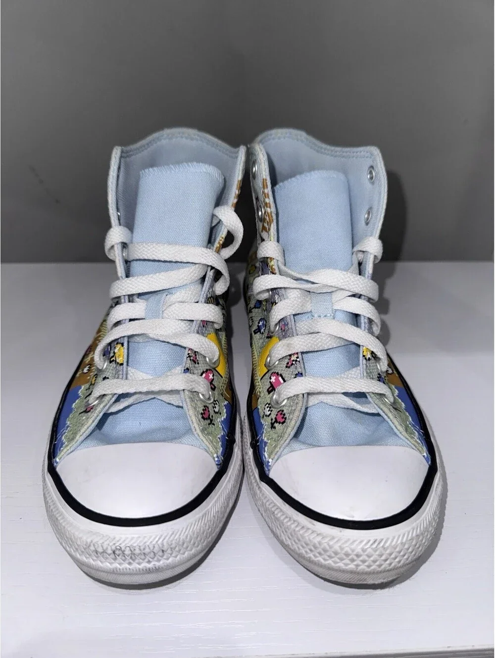 Converse Chuck Taylor All Star High Top Gamer 8-Bit Pixel Art Size 3 Youth EUC